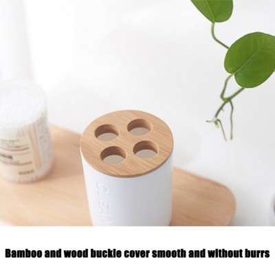 Επιτραπέζια Βάση για Οδοντόβουρτσες με Bamboo Επιφάνεια