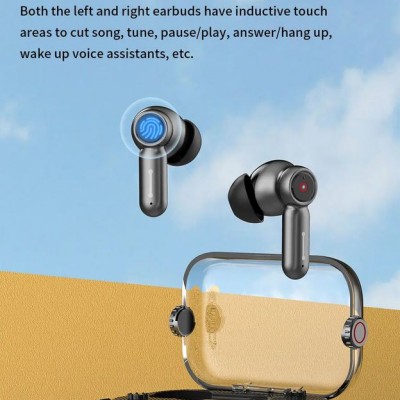 Ασύρματα Ακουστικά Αφής Awei Ψείρες In-ear Bluetooth V5.3 Handsfree με Θήκη Φόρτισης & Χωρίς καλώδια - Μαύρα