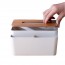 Κουτί Οργάνωσης με Θήκη για Χαρτομάντηλα για όλο το Σπίτι - Πλαστικό με Ξύλινο Bamboo