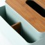 Κουτί Οργάνωσης με Θήκη για Χαρτομάντηλα για όλο το Σπίτι - Πλαστικό με Ξύλινο Bamboo