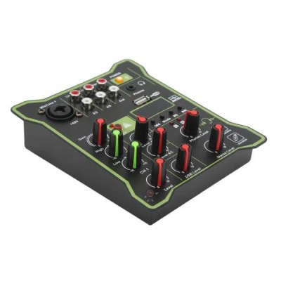 4κάναλος Μίκτης Ήχου WG-3 με 3-Band EQ, Θύρα USB, 1 Είσοδο Μικροφώνου και Τροφοδοσία USB