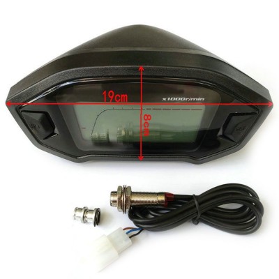 Universal Ψηφιακό LED Στροφόμετρο 1000r/min για Μοτοσυκλέτες με 1-2-4 Κυλίνδρους