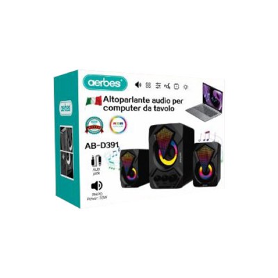 Σετ Ηχείων Υπολογιστή με Subwoofer 2.1 RGB 5+3Wx2 AB-D391 AERBES