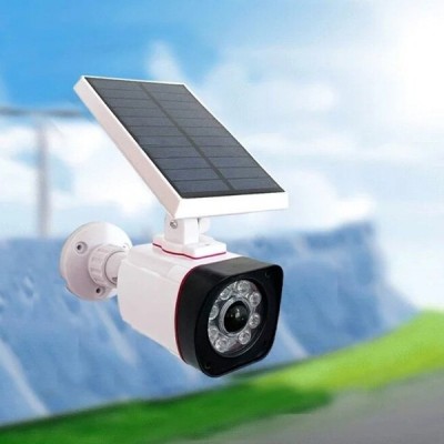 Αδιάβροχο Ηλιακό 8 LED Φωτιστικό Δρόμου & Ομοίωμα Κάμερας Ασφαλείας Dummy με Φωτοκύτταρο, Αισθητήρα Κίνησης, 3 Λειτουργίες Φωτισμού & Τηλεχειριστήριο