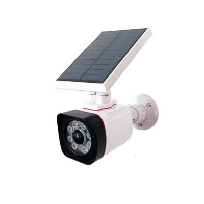Αδιάβροχο Ηλιακό 8 LED Φωτιστικό Δρόμου & Ομοίωμα Κάμερας Ασφαλείας Dummy με Φωτοκύτταρο, Αισθητήρα Κίνησης, 3 Λειτουργίες Φωτισμού & Τηλεχειριστήριο