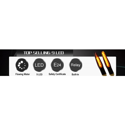Ευλύγιστο Φλας Μοτοσυκλέτας 12smd LED 2τμχ - Motorcycle Turn Signal