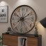 Vintage Σιδερένιο Ρολόι Τοίχου Ρόδα Ποδηλάτου 60x60x5 cm