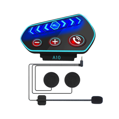 Bluetooth Ασύρματα Ακουστικά Ηeadset Ομιλίας Handsfree για Κράνος Αναβάτη Μηχανής A2DP με Voice Assistant, 2 Ακουστικά & Μικρόφωνο