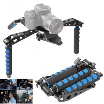 Αναδιπλούμενος Επαγγελματικός Σταθεροποιητής - Βάση Στήριξης Κάμερας DSLR 4 Θέσεων για Φως & Μικρόφωνο Andowl Q-WD81