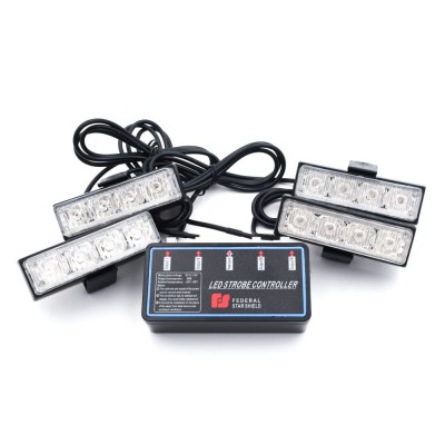 Φωτισμός LED Cob Strobe Προειδοποίησης Οχημάτων 12V 30W Μπλε - Κόκκινο Χρώμα
