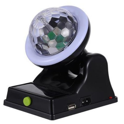 Επαναφορτιζόμενο Ηλιακό LED Effect Φωτορυθμικό - DJ Crystal Ball Multifunctional Table Lamp