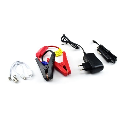 DINGQI Jump Starter 12V & Power Bank 12.000mAh Εκκινητής Μπαταρίας Αυτοκινήτου με Φακό, Κροκοδειλάκια, Καλώδια Φόρτισης, Πυξίδα & Βαλιτσάκι Μεταφοράς