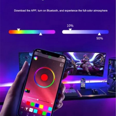 Επιτοίχιο LED RGB Φωτιστικό Λωρίδα Dimmable με Bluetooth App Εφαρμογή