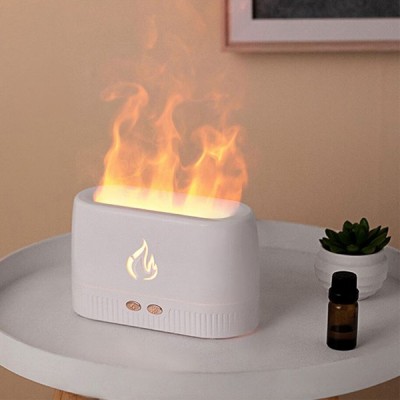 3D Humidifier Υγραντήρας Υπερήχων & Αρωματοθεραπείας με LED Φωτισμό Εφέ Φλόγας 200ml - Aroma Diffuser Flame