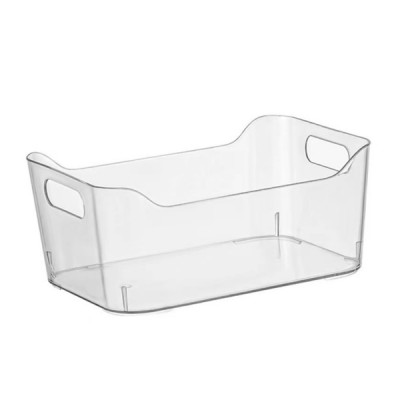 Κουτί Οργάνωσης 34.5x14.5x22.5 εκ με Λαβές για όλο το Σπίτι - Γκρι Διάφανο - Crystal Clear