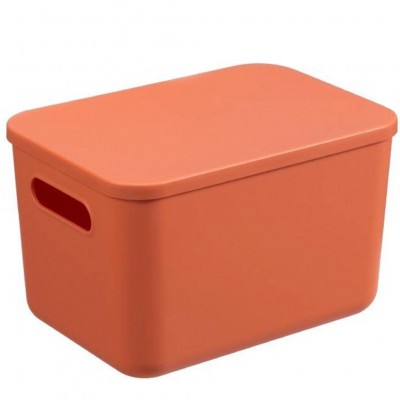 Κουτί Οργάνωσης 34.5x14.5x22.5 εκ με Λαβές για όλο το Σπίτι - Γκρι Διάφανο - Crystal Clear