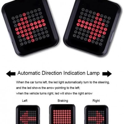 Πίσω Φως Ποδηλάτου 80lm με 64 LED και Infared Laser AQY-0100 Μαύρο