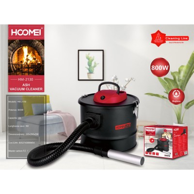 Σκούπα Στάχτης 800W με Ανοξείδωτο Κάδο 12lt HM-2130