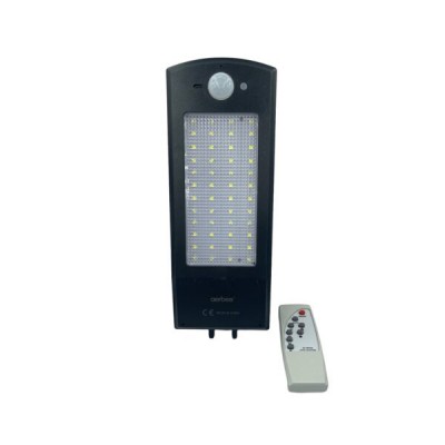 Ηλιακό Φωτιστικό Δρόμου 48 SMD LED με Ανιχνευτή Κίνησης και Αισθητήρα Φωτός IP65 σε Μαύρο Χρώμα AB-TA122