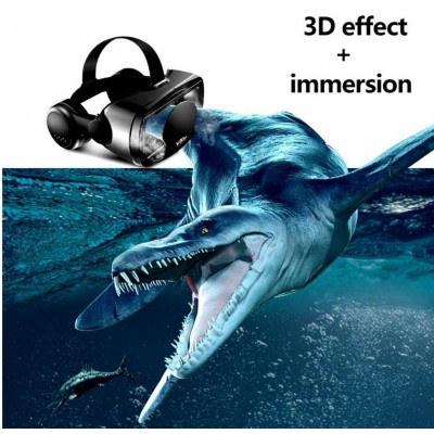 VRG PRO Headset Γυαλιά Εικονικής Πραγματικότητας με Ενσωματωμένα Ακουστικά για Κινητά από 5″ έως 7″