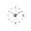 Αυτοκόλλητο Ρολόι Τοίχου Ακρυλικό DIY LOVE και Μηχανισμό Quartz 40x40 cm