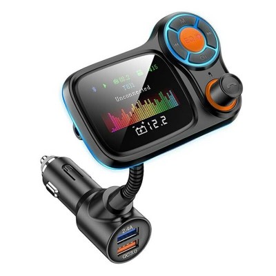 Bluetooth FM Transmitter Αναμεταδοτής Κινητού στα Ηχεία Αυτοκινήτου & Φορτιστής με 2 USB