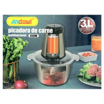 Q-JR842 Ηλεκτρικός Πολυκόφτης Μπλέντερ Multi Blender 650W με Ανοξείδωτο Δοχείο 3.0L