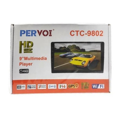 Οθόνη Αυτοκινήτου Multimedia 9" CTC-9802 4x55W 2 Din  Bluetooth Aux Ηχοσύστημα