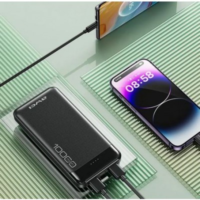 P37K Power Bank 10000mAh με 2 Θύρες USB-A και Θύρα USB-C